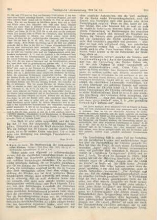 329-333 [Rezension] Krüger, Gerda, Die Rechtsstellung der vorkonstantinischen Kirchen