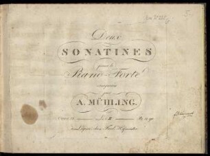 Deux sonatines pour le Piano-Forte : oeuv. 13 ; liv. II