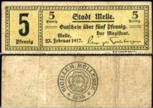 Melle, Notgeld, 5 Pfennig