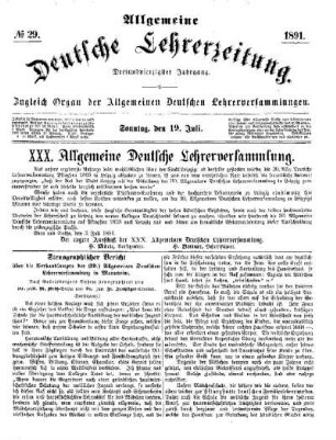 Stenographischer Bericht der (29.) Allgemeinen Deutschen Lehrerversammlung in Mannheim (Fortsetzung)