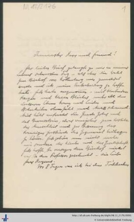 Brief von Keppler vom 14.11.1898.