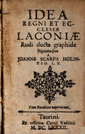 Idea regni et ecclesiae Laconiae
