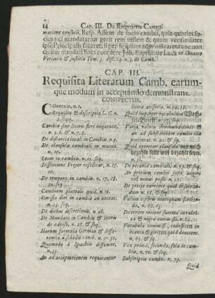 Cap. III. Requisita Literarum Camb. earumque modum in aceptando demonstrans.