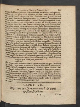 Caput VII. Imperium cur sacrum vocetur? & variae ...