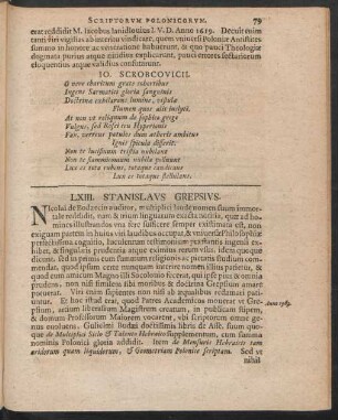 LXIII. Stanislaus Grepsius