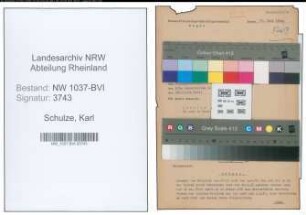 Entnazifizierung Karl Schulze , geb. 08.07.1906 (Kaufm.Angestellter)