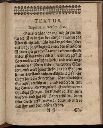 Textus; Eingang; Tractatio; Commendatio Defuncti.