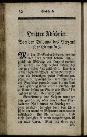 Dritter Abschnitt. Von der Bildung des Herzens oder Gemüthes.