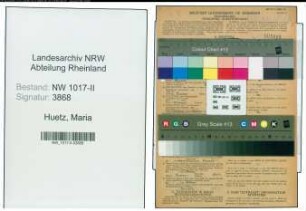 Entnazifizierung Maria Huetz , geb. 07.03.1901 ()