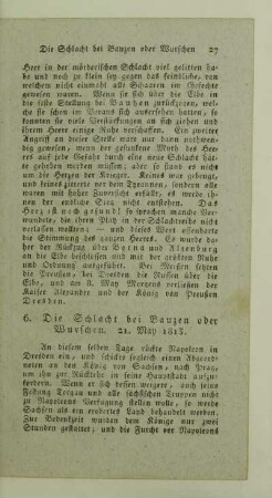 6. Die Schlacht bei Bauzen oder Wurschen. 21. May 1813