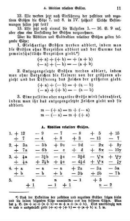 V. Relative Größen. Addition, Subtraktion.