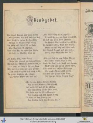 Abendgebet.