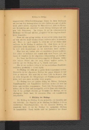 B. Wirkung der Massage.