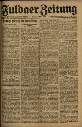 Ausgabe vom Freitag, den 09. Mai 1919.