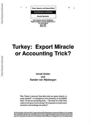 Turkey : export miracle or accounting trick?