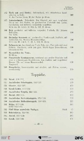 Teppiche (Nr. 573-594)
