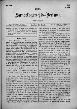 No. 30. 21. August 1878