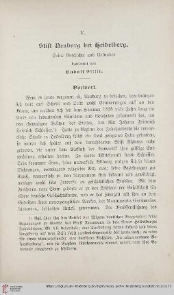 5: Stift Neuburg bei Heidelberg : seine Geschichte und Urkunden