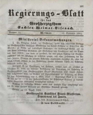 Nr. 15 : 12. September 1861