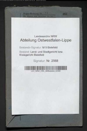 Erblasser: Bockwinkel, Catharina: Testament