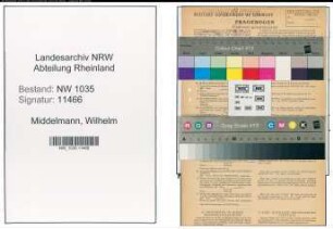 Entnazifizierung Wilhelm Middelmann , geb. 12.05.1901 (Bergmann)