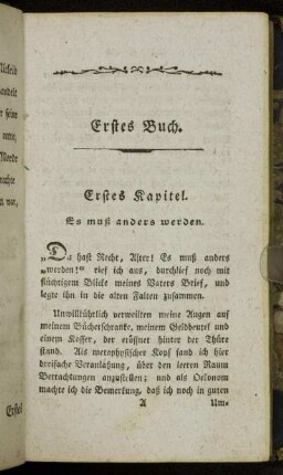 Erstes Kapitel. Es muß anders werden.