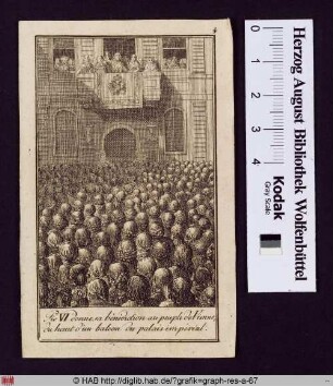 Papst Pius VI. segnet die Menge in Wien