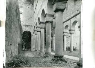 Königsee-Rottenbach-Paulinzella 3. Kloster Paulinzella (1106/1124). Blick von Westen durch das Kirchenschiff