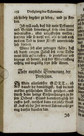 Sehr nutzliche Erneuerung der Profeßion