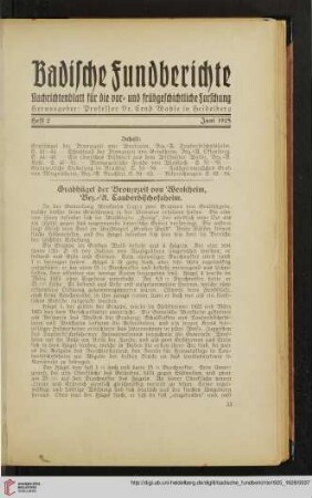 1: Grabhügel der Bronzezeit von Wenkheim : Bez.=A. Tauberbischofsheim