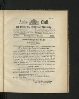 No. 172. 25. November. 1902.