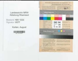 Entnazifizierung August Korten , geb. 13.07.1901 (Polizeimeister)