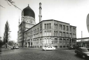 Dresden-Friedrichstadt, Weißeritzstraße 3. Zigarettenfabrik Yenidze (1909; M. Hammitzsch). Eckansicht von der Kreuzung Weißeritzstraße / Magdeburger Straße (v0n Südwest)