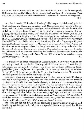Claußnitzer, Jörn :: Kriegsende in Harburg, (Veröffentlichungen des Hamburgischen Museums für Archäologie und die Geschichte Harburgs, 71)