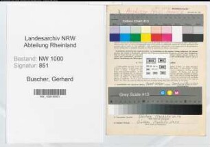 Entnazifizierung Gerhard Buscher, geb. 14.08.1905 (Weber)