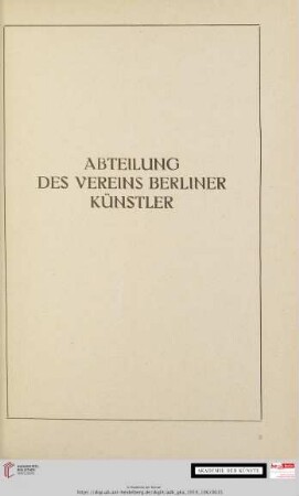 Abteilung des Vereins Berliner Künstler