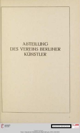 Abteilung des Vereins Berliner Künstler