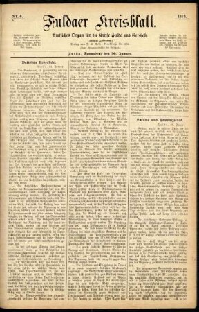 Ausgabe vom Samstag, den 26. Januar 1878.