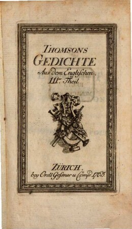 Thomsons Gedichte : aus dem Englischen, 3