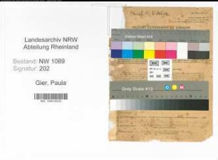 Entnazifizierung Paula Gier , geb. 27.01.1921 ()
