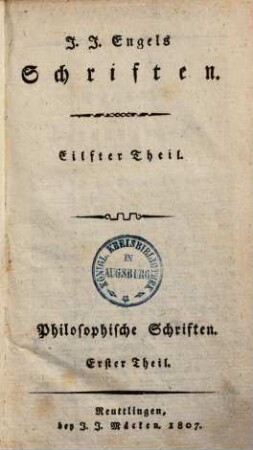 Philosophische Schriften, 1