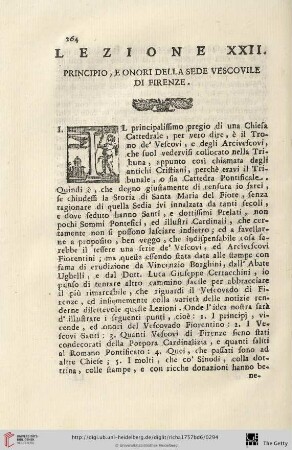 Lezione XXII.