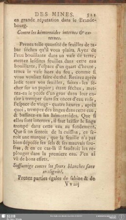 Suffumige contre les fleurs blanches sans malignité