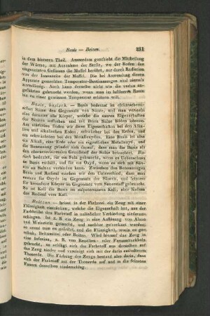 Basis, basisch. Beitzen