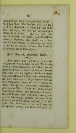 Isaak Angelus, griechischer Kaiser