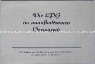 Propagandaschrift zur Kollektivierung in der Landwirtschaft