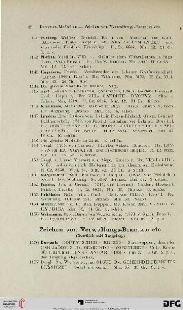Zeichen von Verwaltungs-Beamten etc. (Nr. 1156-1175)