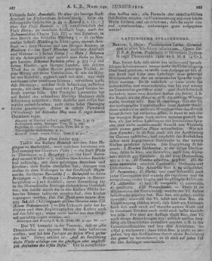 Brohm, C. F. A.: Vocabularium Latino-Germanicum in usum scholarum inferiorum. Berlin: Hayn 1818