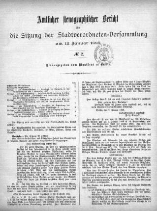 No. 2, 12. Januar 1888