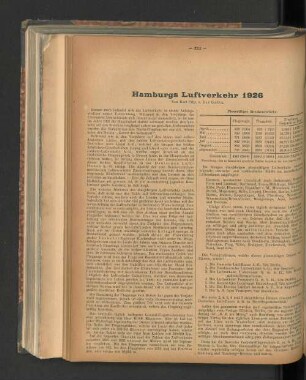 Hamburgs Luftverkehr 1926
